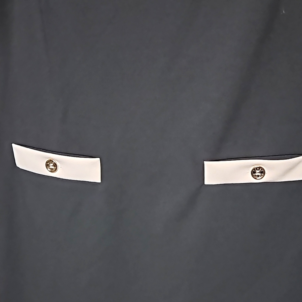 Tommy Hilfiger Black Light Pink Contrast Faux Pocket Shift Dress Size 12 - Picture 7 of 8